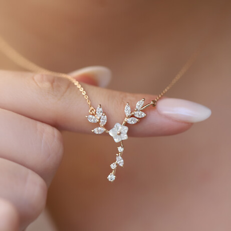 0.65 CT Özel Tasarım Pırlanta Kolye - 