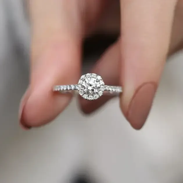 0.65 CT Özel Tasarım Pırlanta Tektaş Yüzük - 