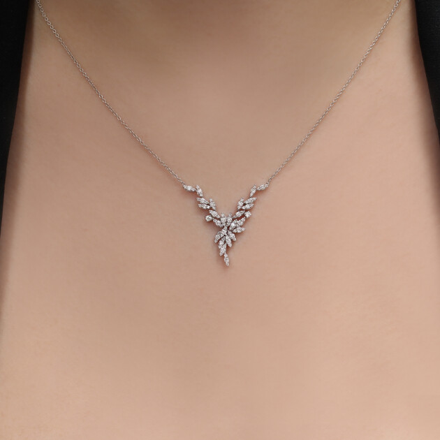 0.65 Karat Özel Tasarım Pırlanta Kolye - 1