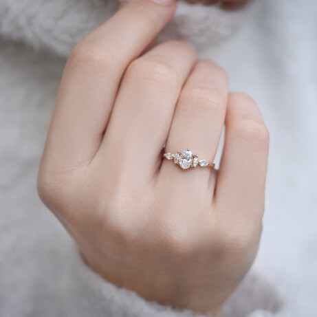 0.70 Karat F SI2 GIA Sertifikalı Vintage Diana Pırlanta Yüzük 