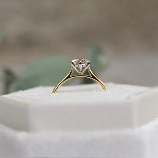 0.70 Karat F VS2 GIA Sertifikalı Pırlanta Tektaş Yüzük - 3