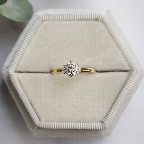 0.70 Karat F VS2 GIA Sertifikalı Pırlanta Tektaş Yüzük - 