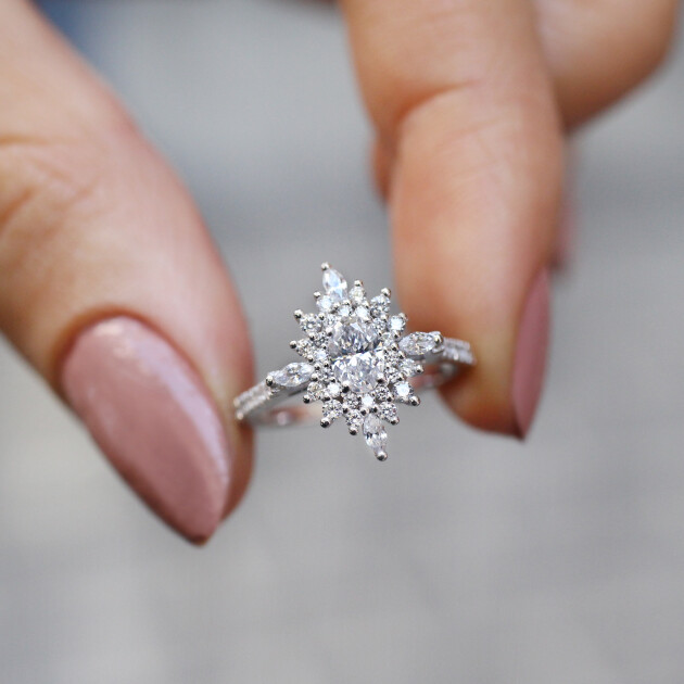 0.70 Karat Tasarım Pırlanta Yüzük - 1