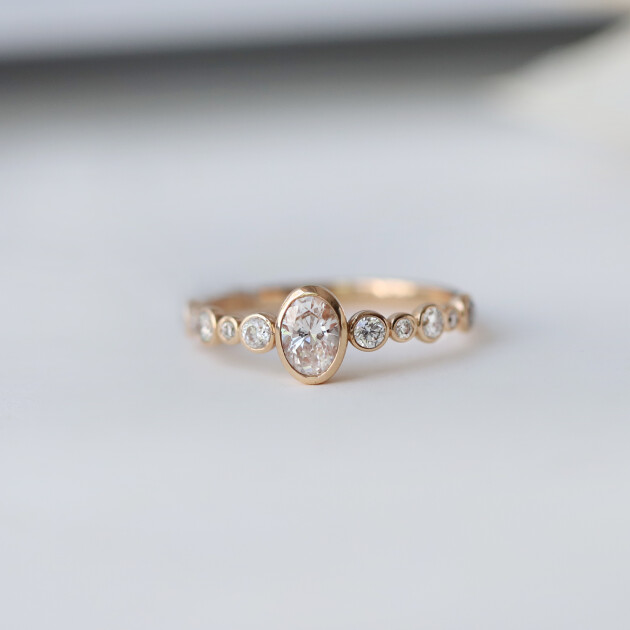 0.70 Karat Vintage Olivia Pırlanta Yüzük - 1
