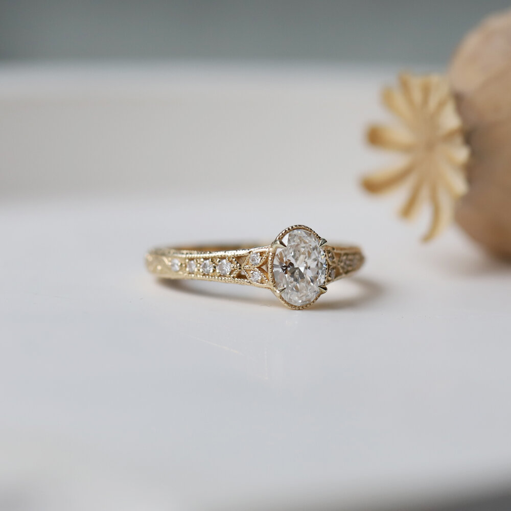 0.75 Karat F SI2 GIA Sertifikalı Tigris Tasarım Pırlanta Yüzük - 2