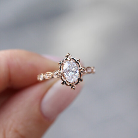 0.75 Karat Vintage Tasarım Aria Pırlanta Yüzük - 2