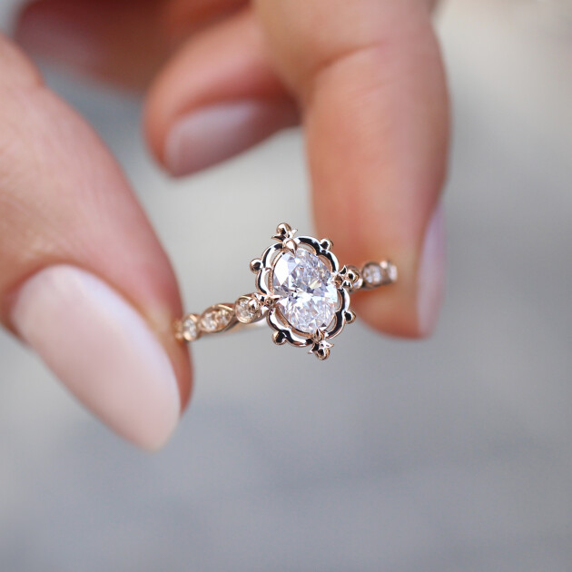 0.75 Karat Vintage Tasarım Aria Pırlanta Yüzük - 1