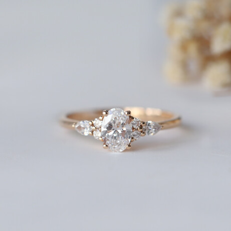 0.80 CT F SI2 GIA Sertifikalı Vintage Sarah Pırlanta Yüzük - 1