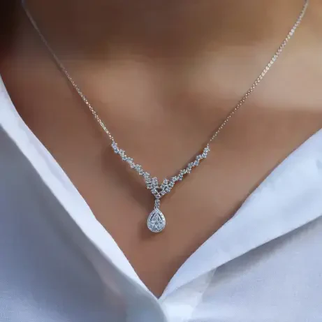 0.80 Karat Özel Tasarım Pırlanta Kolye - 1