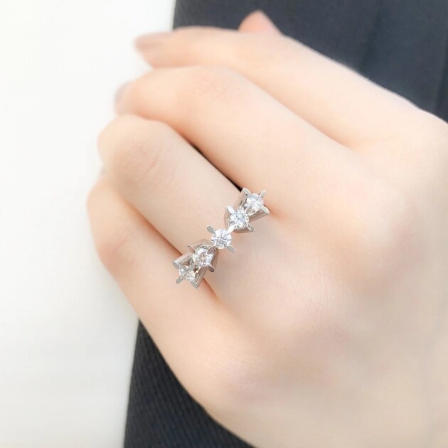 0.80 Karat Pırlanta Beştaş Yüzük - 1