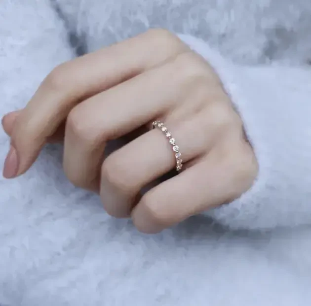 0.82 CT Vintage Yarımtur Pırlanta Yüzük - 