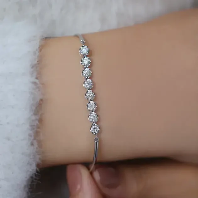 0.85 Karat Özel Tasarım Pırlanta Bileklik - 