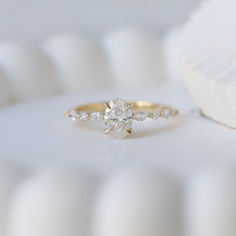 0.90 Karat F SI2 HRD Sertifikalı Vintage Elena Pırlanta Yüzük - 