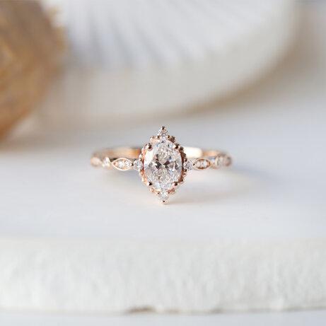 0.92 Karat F SI2 GIA Sertifikalı Mini Selius Pırlanta Yüzük - 