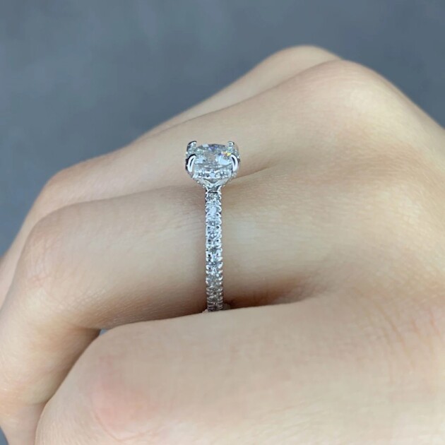 1.00 CT GIA Sertifikalı Oval Pırlanta Tektaş Yüzük - 2