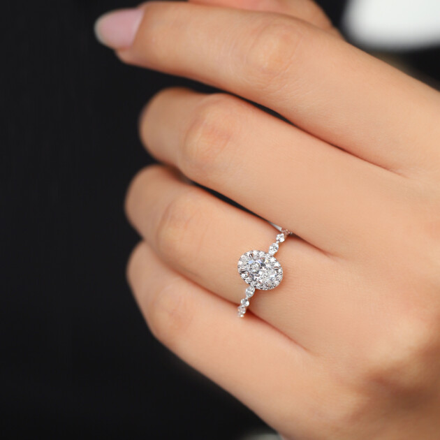 1.00 CT GIA E SI2 Sertifikalı Vintage Elena Pırlanta Yüzük - 2