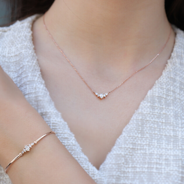 1.00 CT Tasarım Diana Pırlanta Set - 1