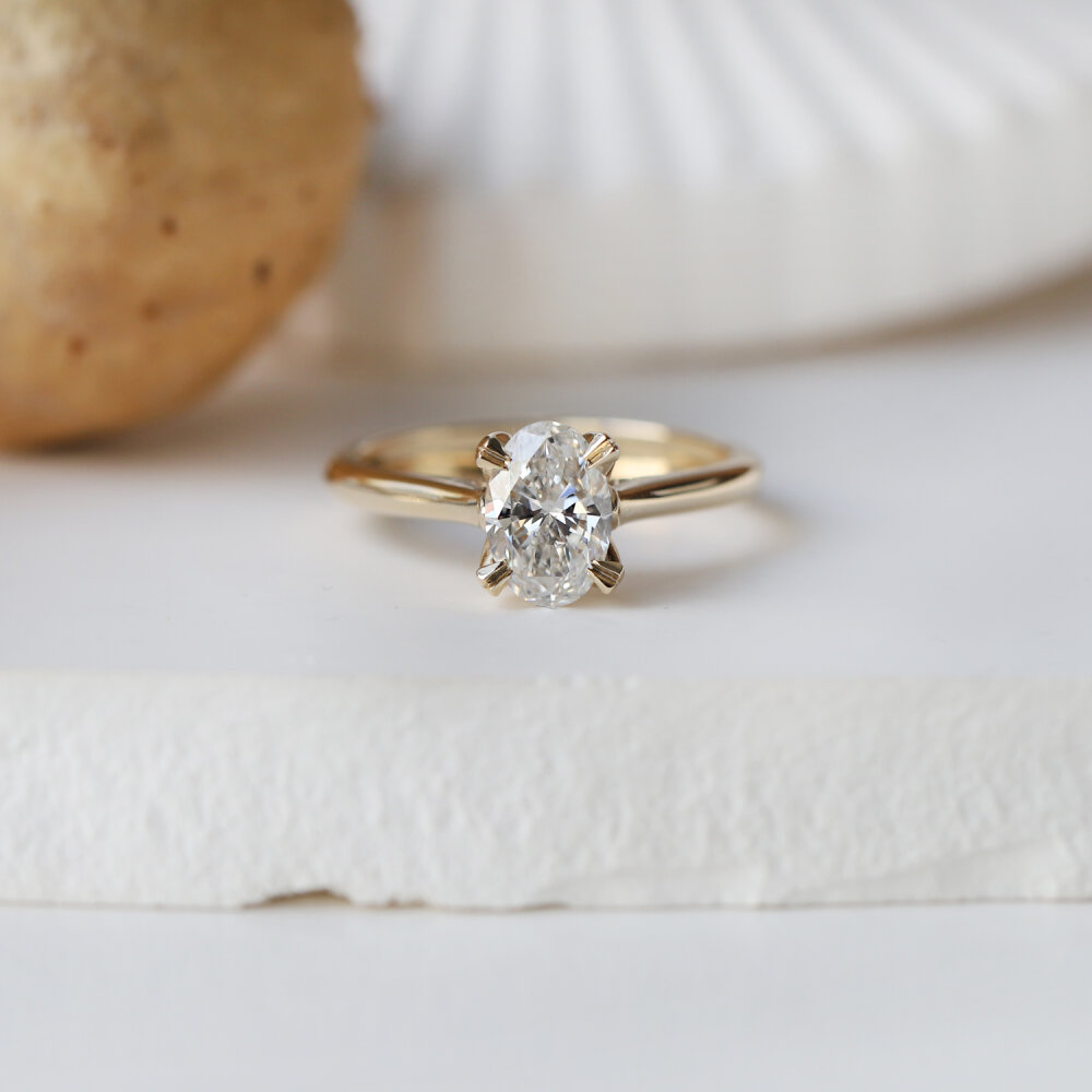 1.05 Karat F SI2 GIA Sertifikalı Lotus Pırlanta Yüzük - 1