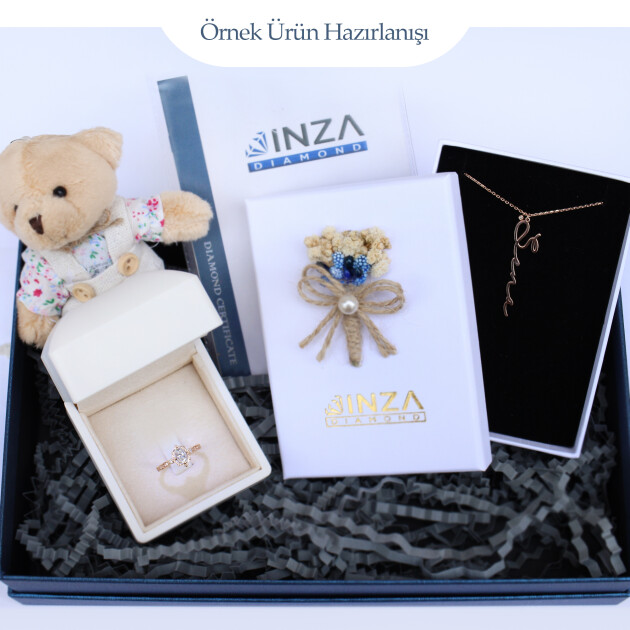 1.00 Karat Tasarım Diana Pırlanta Set - 4