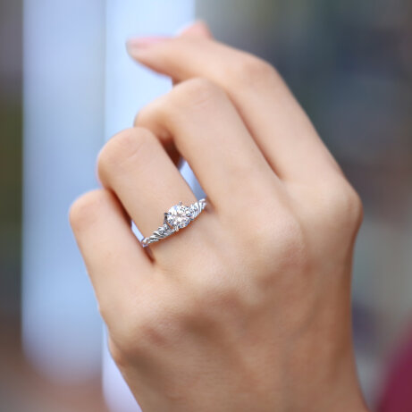 1.03 Karat F SI2 GIA Sertifikalı Vintage Emma Pırlanta Yüzük - (1)