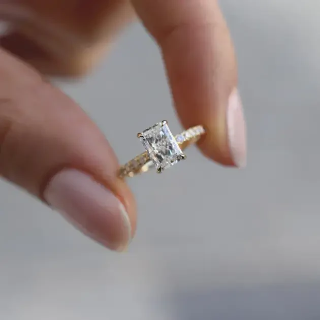 1.20 CT G SI2 HRD Sertifikalı Radiant Pırlanta Tektaş Yüzük - 