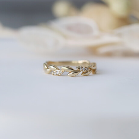 14 Ayar Altın Pırlantalı Vanessa Alyans - 