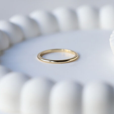 14 Ayar Altın Simit Alyans - 