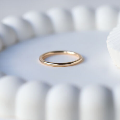 14 Ayar Altın Simit Alyans - 