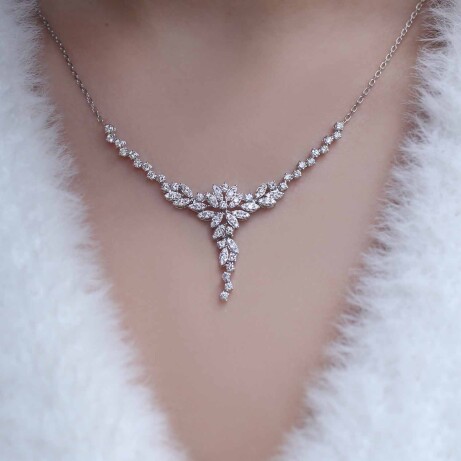 1.45 CT Özel Tasarım Pırlanta Gerdanlık - 