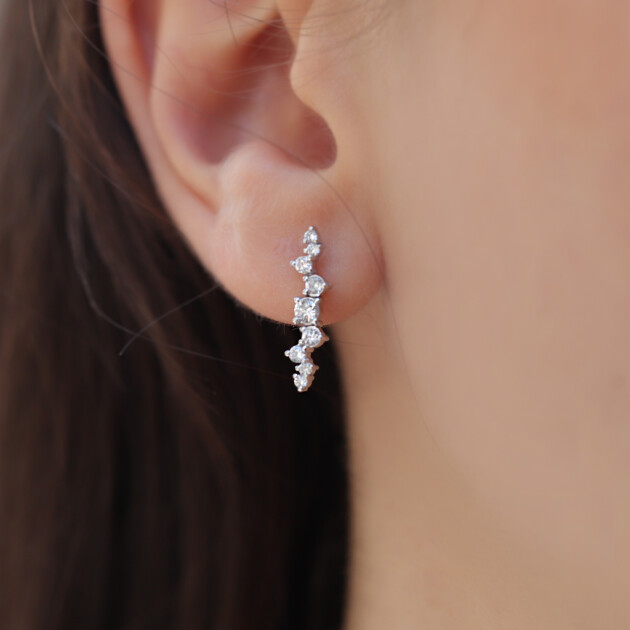 1.50 Karat Tasarım Pırlanta Asimetri Set - 4