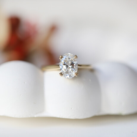 1.55 Karat F SI2 GIA Sertifikalı Lotus Pırlanta Tektaş Yüzük - 