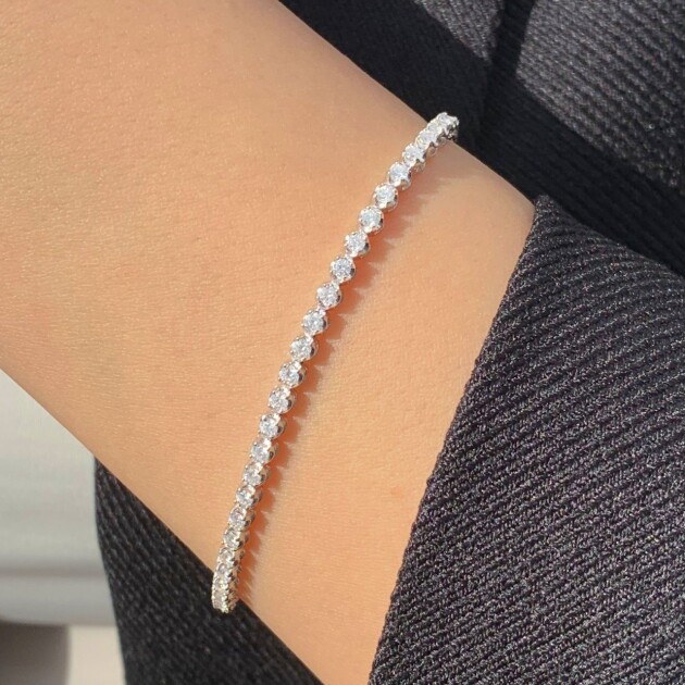 1.85 Karat Pırlanta Suyolu Bileklik - 2