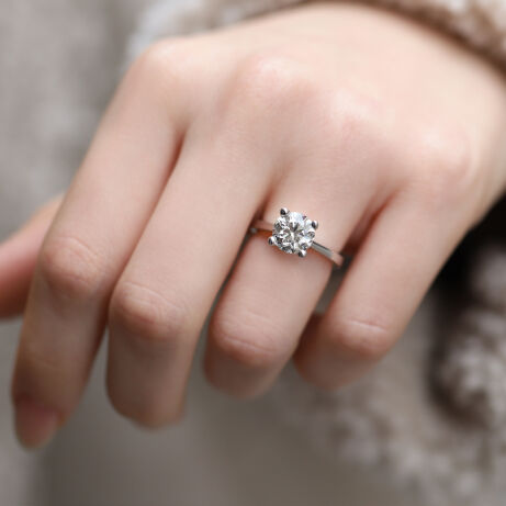 2.00 Karat F SI2 HRD Sertifikalı Pırlanta Tektaş Yüzük - 