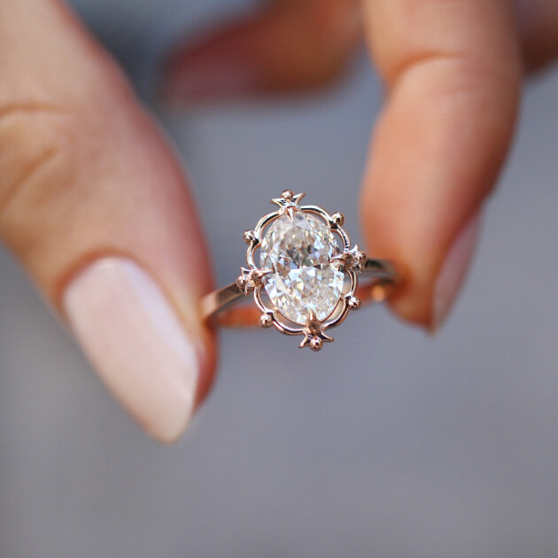 2.00 CT GIA Sertifikalı Vintage Özel Tasarım Aria Pırlanta Yüzük - 1