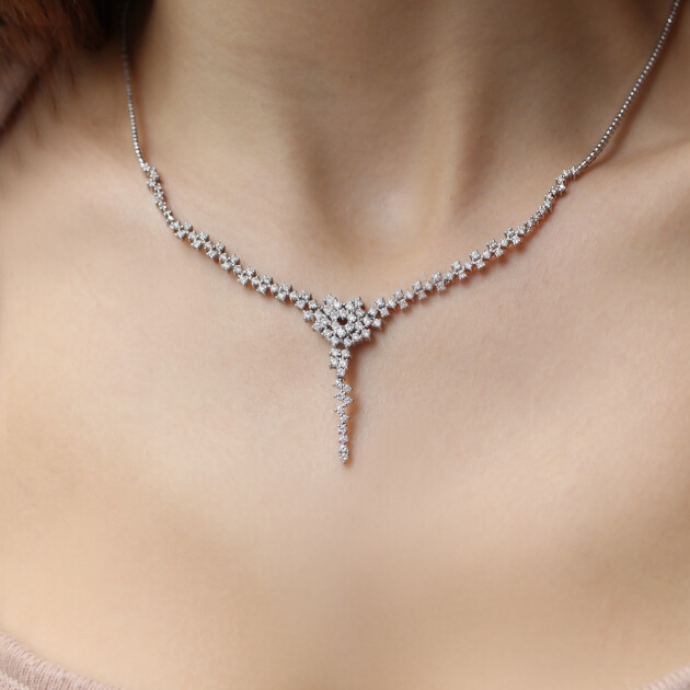 2.40 Karat Özel Tasarım Pırlanta Gerdanlık - 1