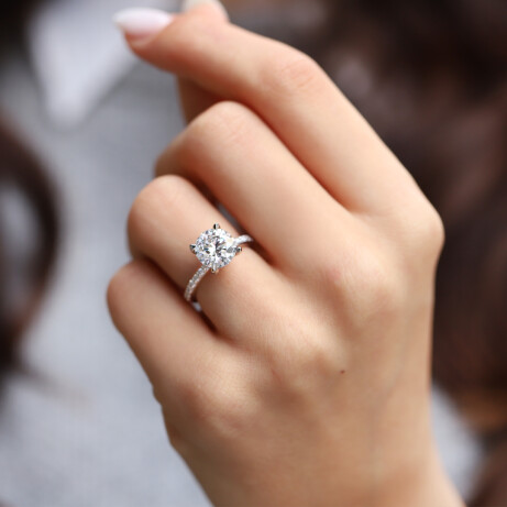 3.20 Karat F SI2 GIA Sertifikalı Tektaş Yüzük - 