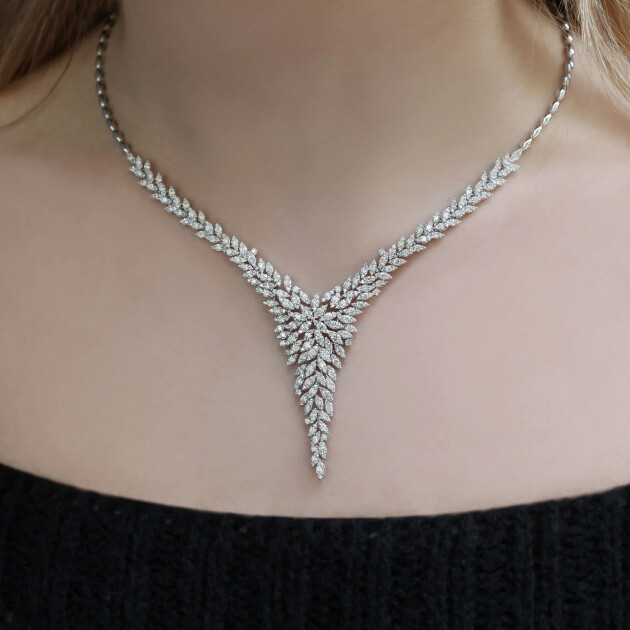 5.50 Karat Özel Tasarım Pırlanta Gerdanlık - 1