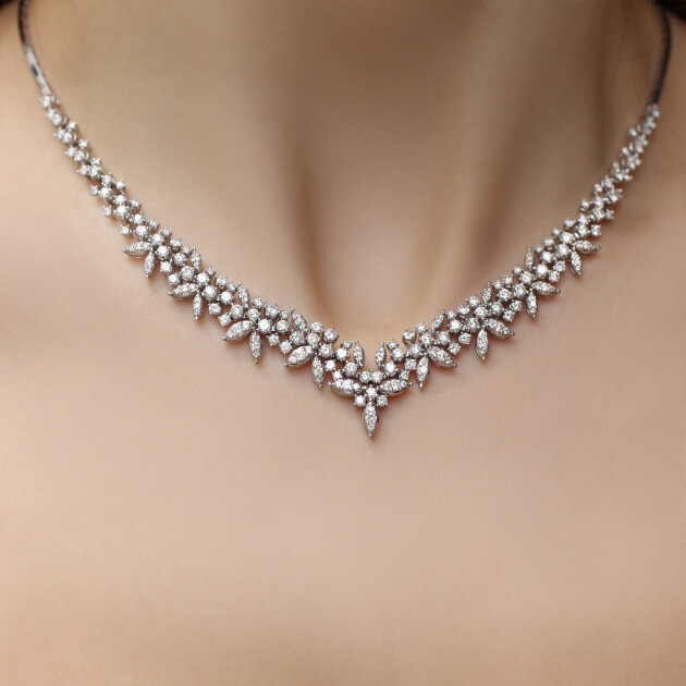 5.95 Karat Özel Tasarım Pırlanta Gerdanlık - 1