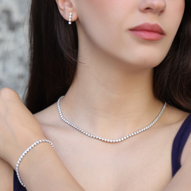 8.50 CT Suyolu Pırlanta Set - 1