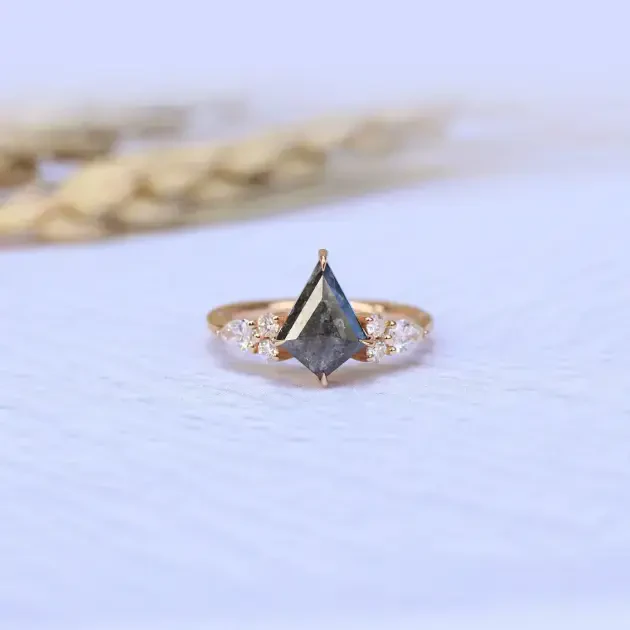 Vintage Özel Tasarım Ham Elmas & Pırlanta Yüzük - 