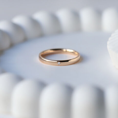 14 Ayar Altın Pırlantalı Alyans - 