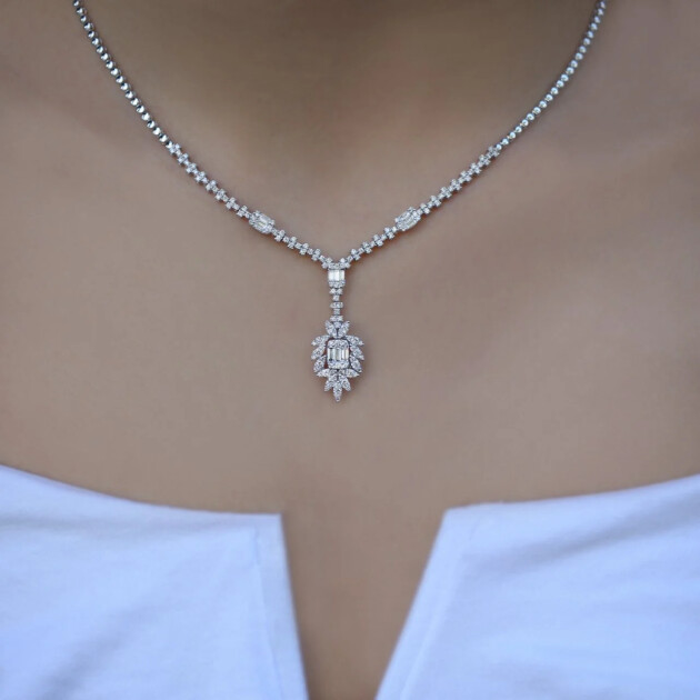 1.80 CT Özel Tasarım Pırlanta Gerdanlık - 