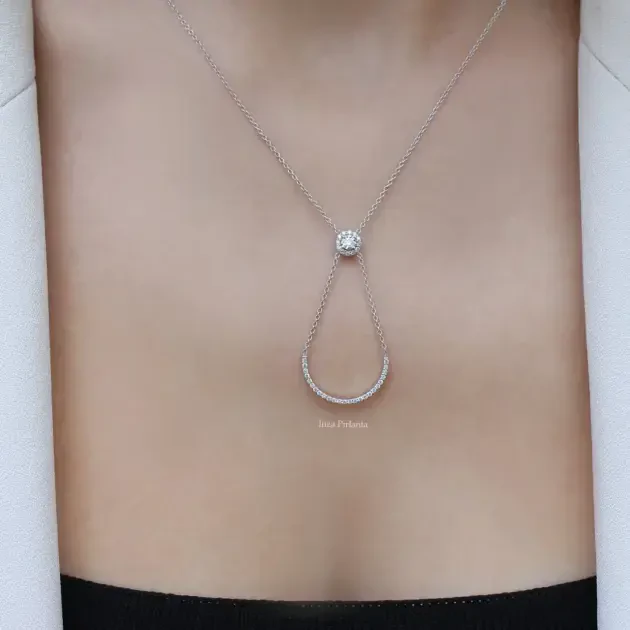 0.37 CT Özel Tasarım Pırlanta Kolye - 