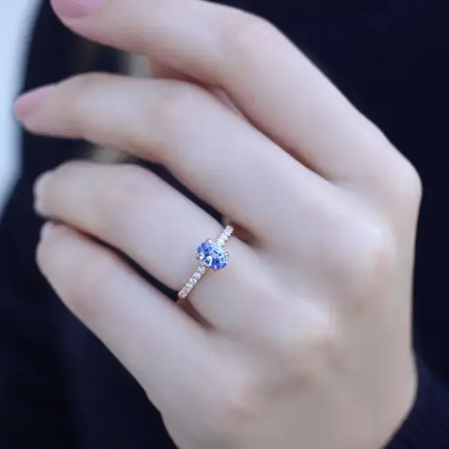 Özel Tasarım Safir & Pırlanta Yüzük - 