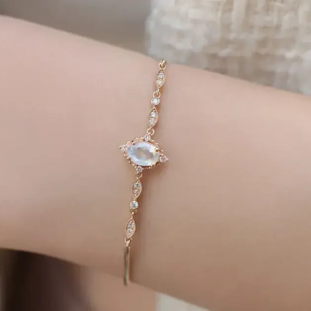 Özel Tasarım Vintage Mini Selius Aytaşı & Pırlanta Bileklik - 