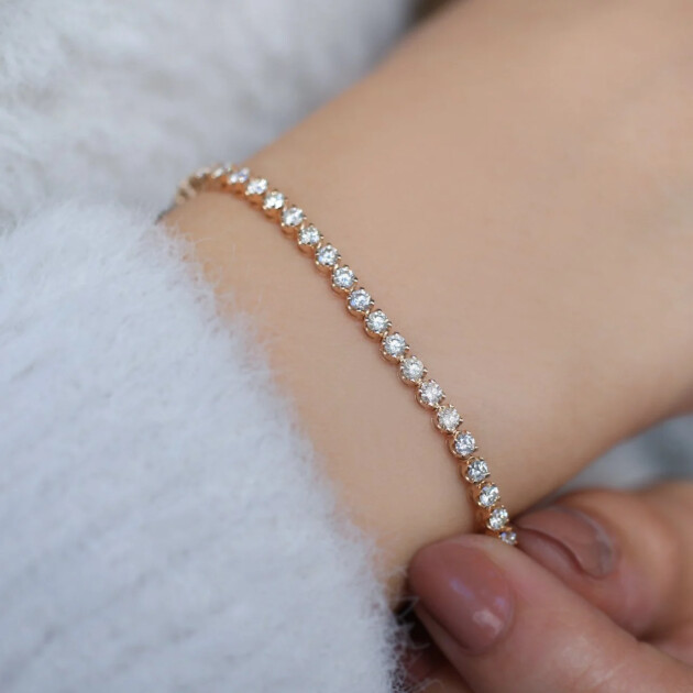 2.50 CT Pırlanta Suyolu Bileklik - 