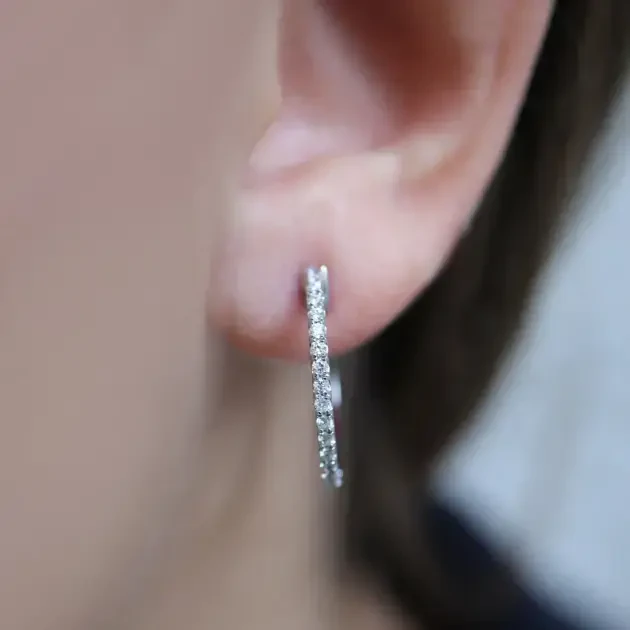 0.60 CT Özel Tasarım Pırlanta Küpe - 