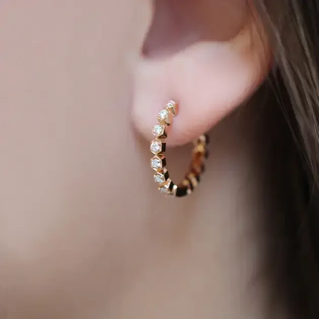 0.45 CT Tasarım Pırlanta Küpe - 