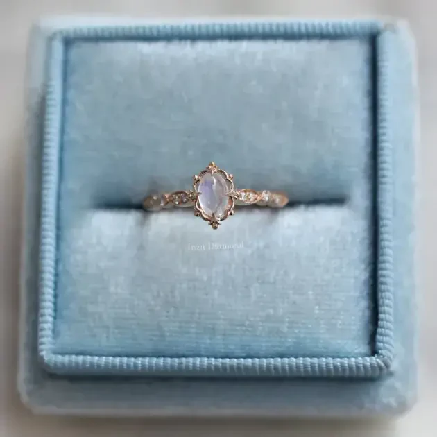 Vintage Aria Aytaşı & Pırlanta Yüzük - 