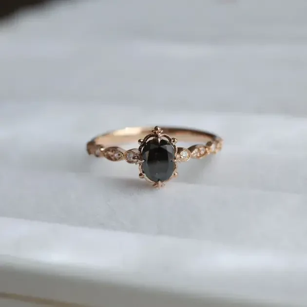 Vintage Aria Ham Elmas & Pırlanta Yüzük - 